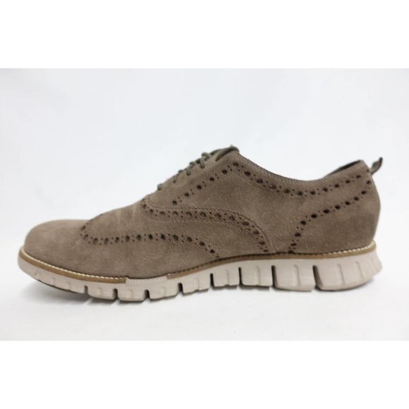 COLE HAAN Men Shoes Zerogrand Brown Sz 12 M Laser Suede Casual Oxfords main image 7